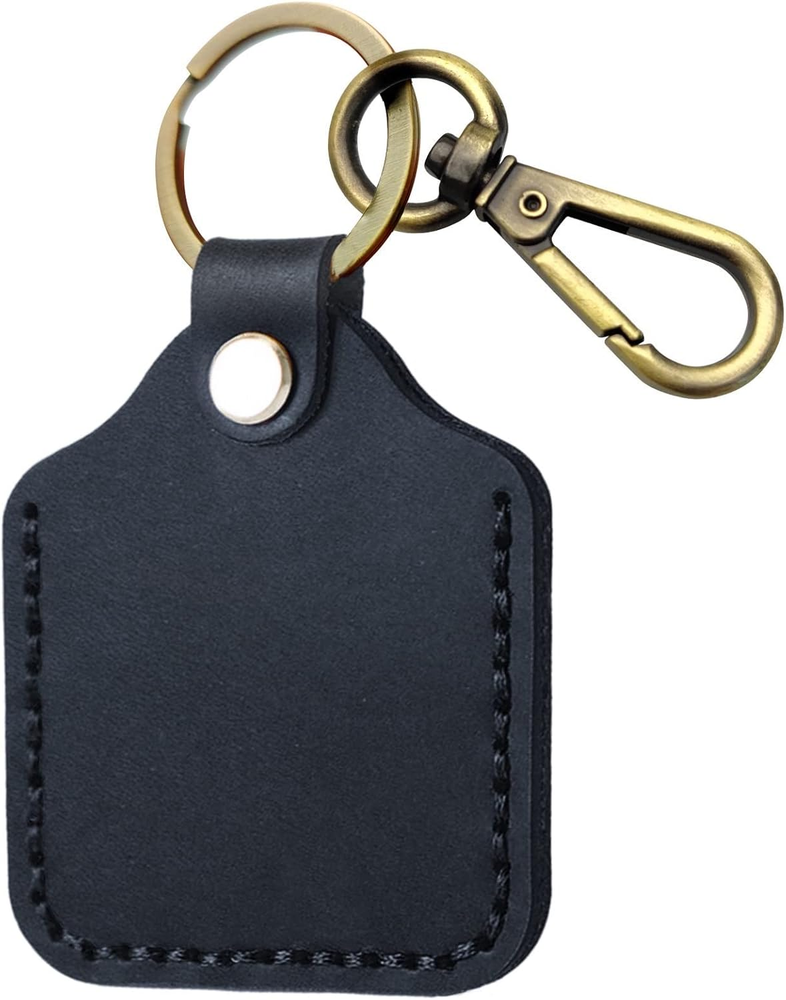 Portable Handmade Genuine Leather Case for Airtag Tracker Holder