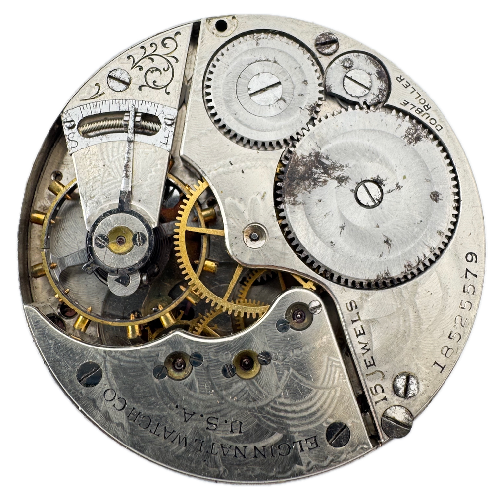 Antique 1915 Elgin 15 Jewel 16s Mechanical Pocket Watch Movement 313 USA
