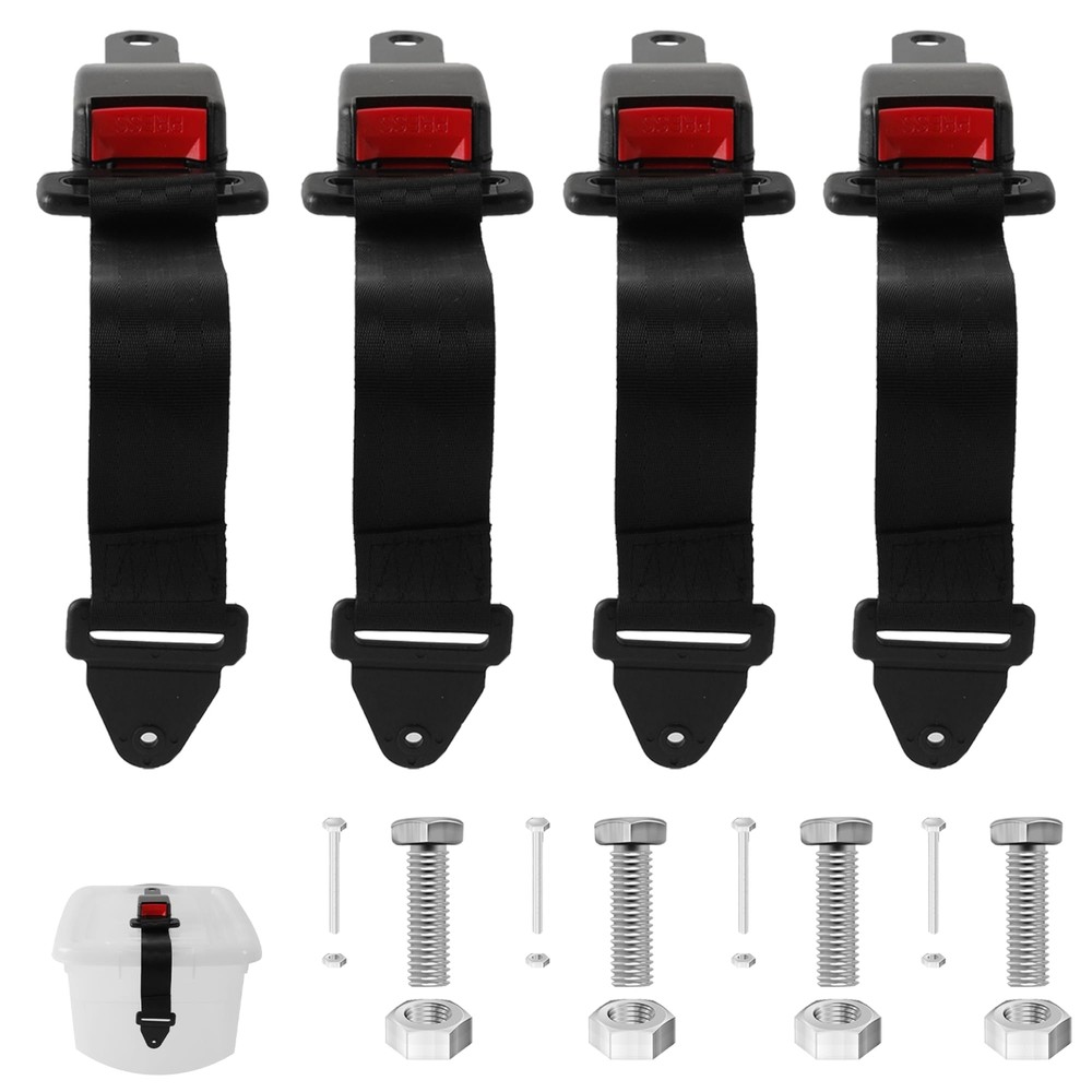 (4-Pack, Black) Garbage Trash Can Locks for Animals Garbage Can Lid Lock for ...