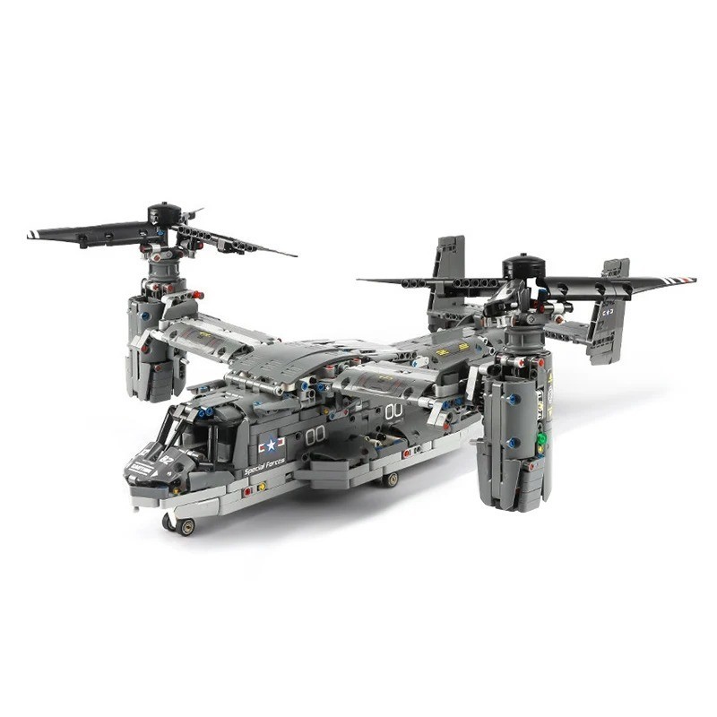 WW2 Osprey Transport Aircraft RC Building Blocks Military Toy Set for Kids Plane