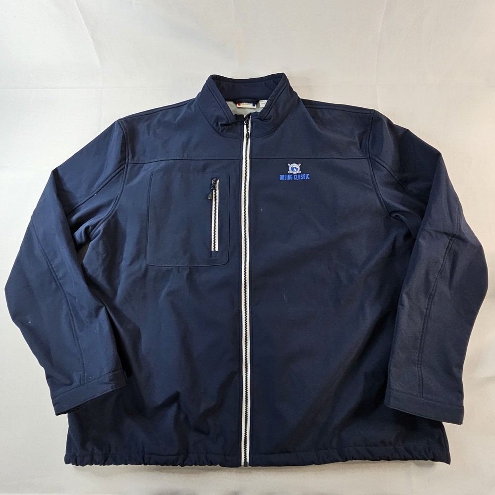 Clique Golf Soft Shell Jacket Mens XXXL Blue Full Zip Performance Boeing Classic