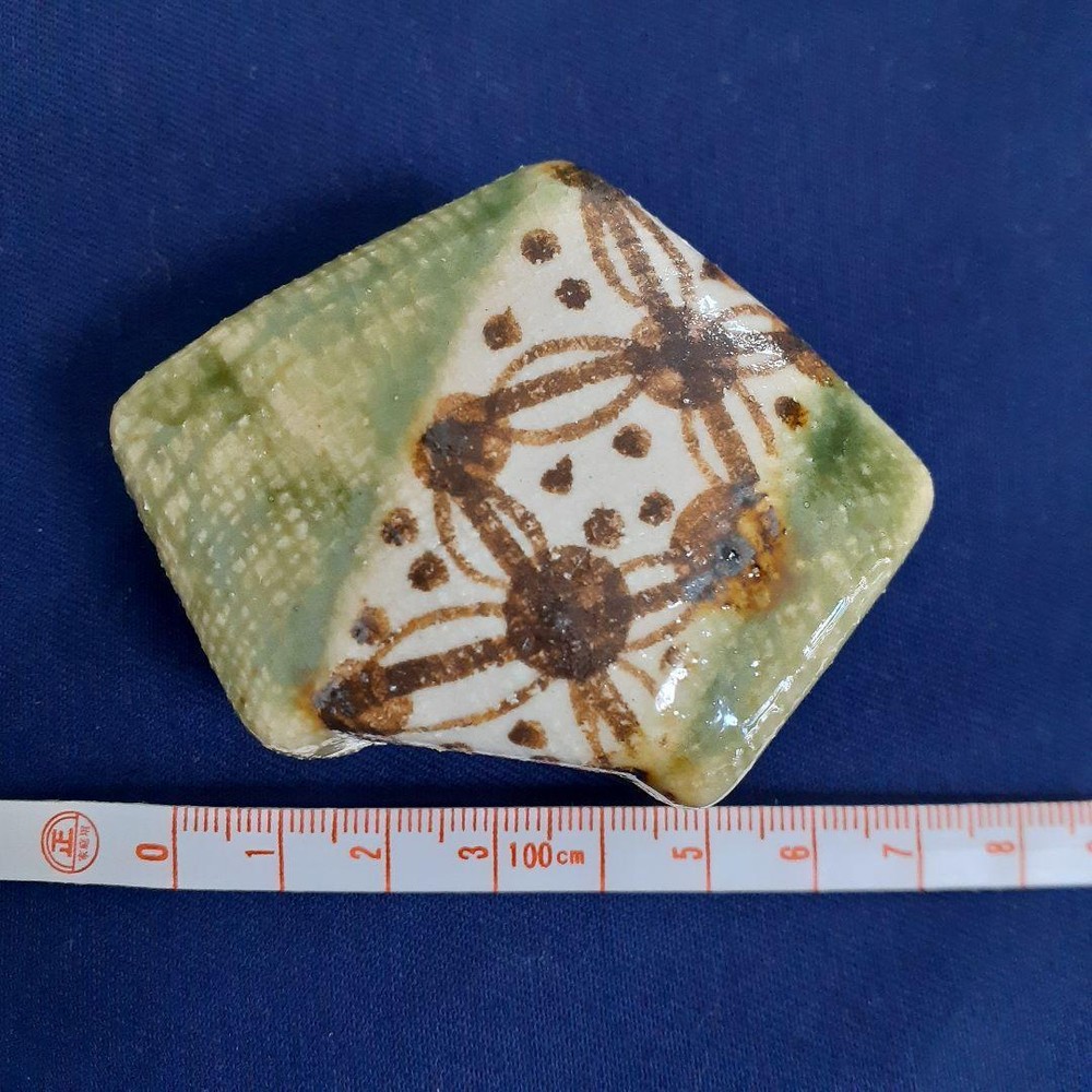 Oribe Ware Tea Ceremony Kogo Incense Holder