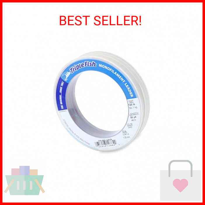 Triple Fish Monofilament Fishing Leader - Clear, Camo Strong Tough Leader Materi