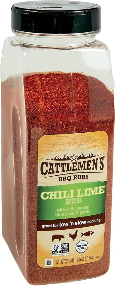 (Free Duty Tax) Cattlemen's Chili Lime Rub, 22.75 oz - One 22.75 Ounce Conta