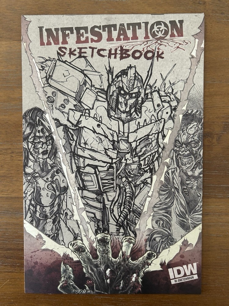 INFESTATION: SKETCHBOOK (IDW 2011) Artists' Collective, Vertical HORROR Art Book