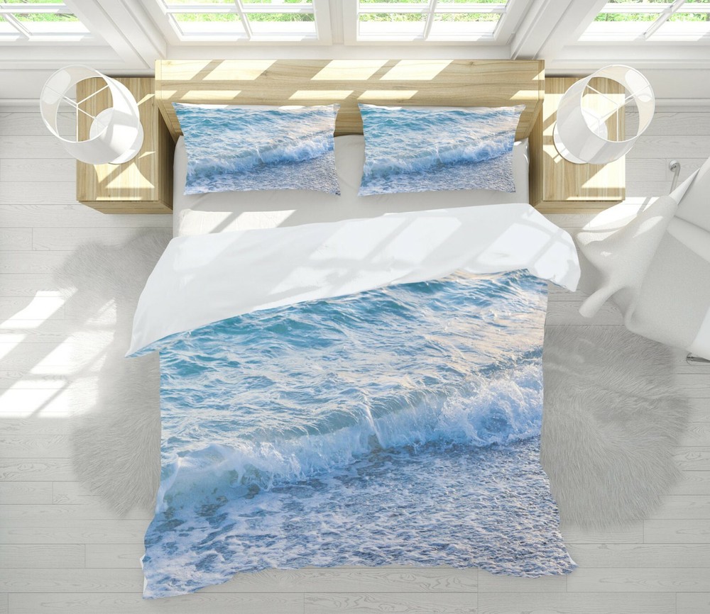 3D Beach Sea ZHUA511 Bed Pillowcases Quilt Duvet Cover Set Queen King Amy