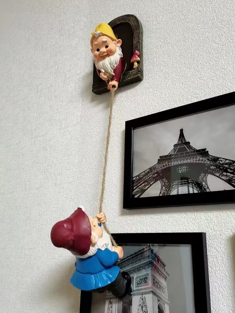 Magical Garden Tree Hugger Fairy Door Face Statue Decoration  