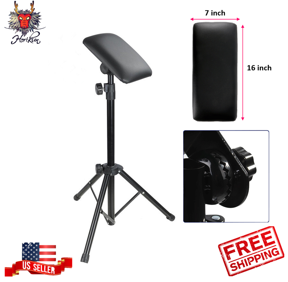 Heavy Duty Tattoo Tripod Arm Rest Adjustable Height Large Cushion Pad Fast Ship