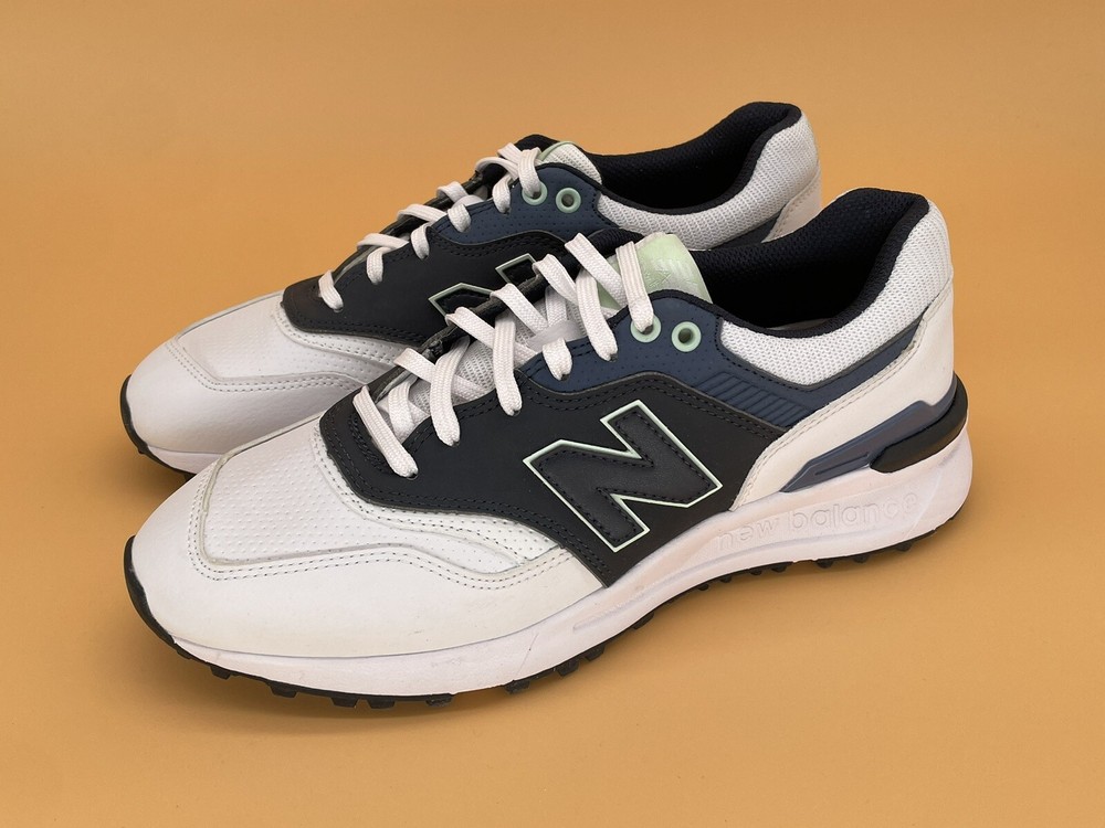 Size 8.5D New Balance 997 Spikeless Men Golf Shoes NBG9975SWN White / Navy NEW