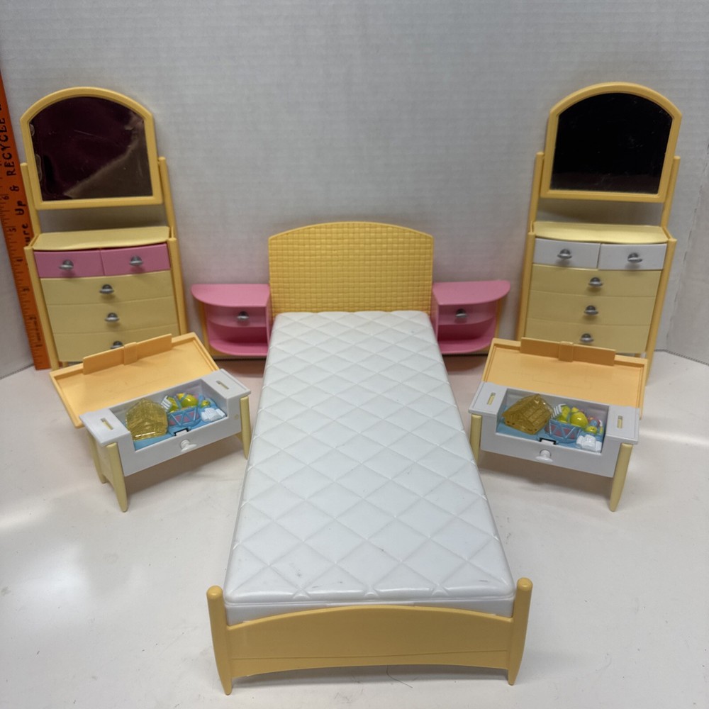 Vintage 1998-1999 Barbie Bedroom Furniture-Lot Of 5 Pieces