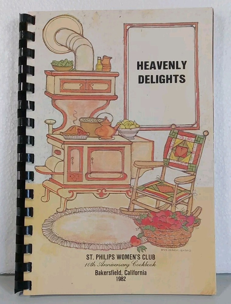 Heavenly Delights 1982 Vintage Cookbook by Saint Philip's Women's Club