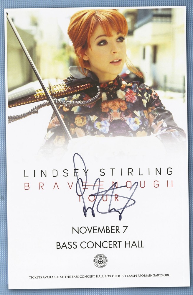 Lindsey Stirling signed, autographed concert poster Violinist