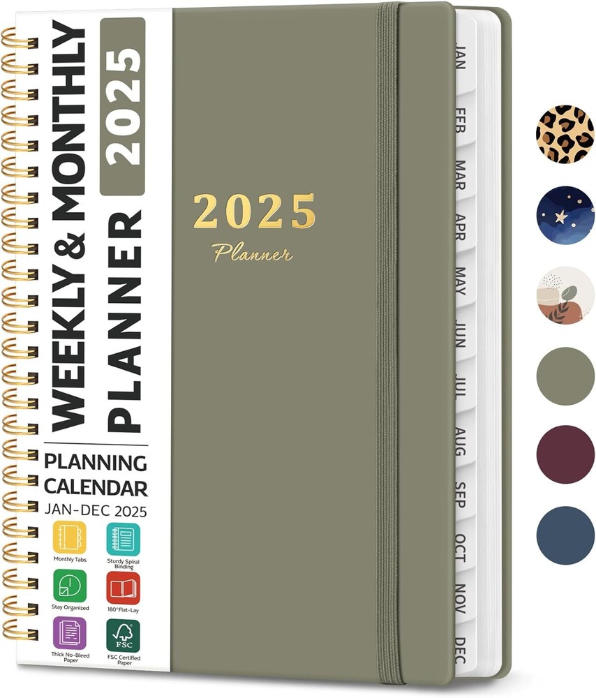 2025 Planner, Weekly and Monthly Calendar January 2025 - A.Green