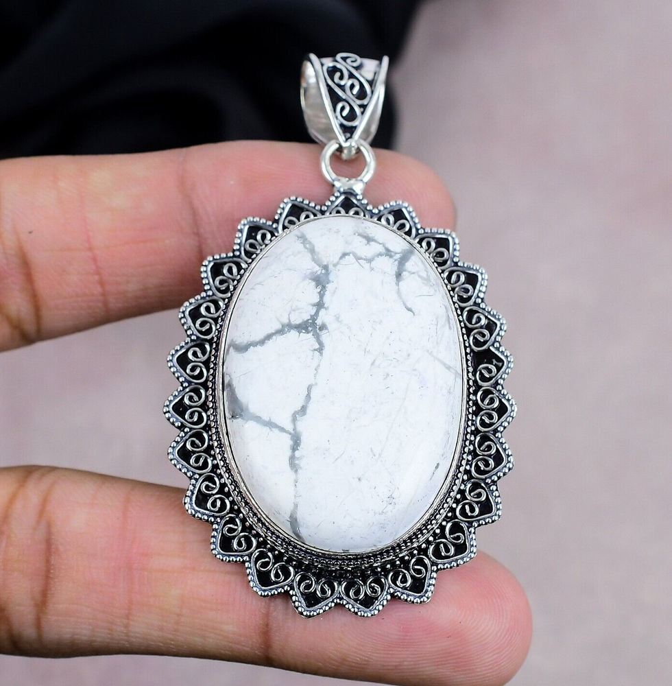 Natural Dendrite Opal Gemstone Pendant 925 Sterling Silver Pendant Jewelry Gift