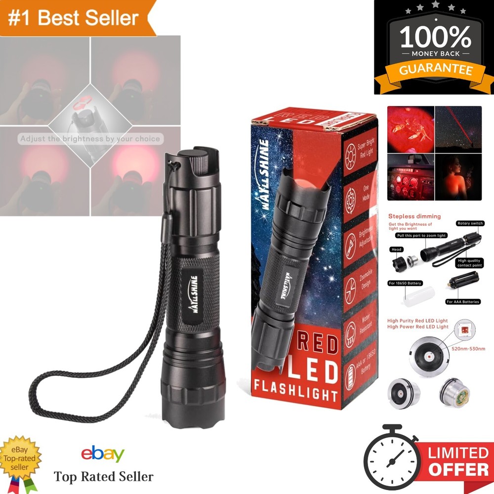 High Purity 620nm Red Light – Adjustable Brightness for Exceptional Night Vision