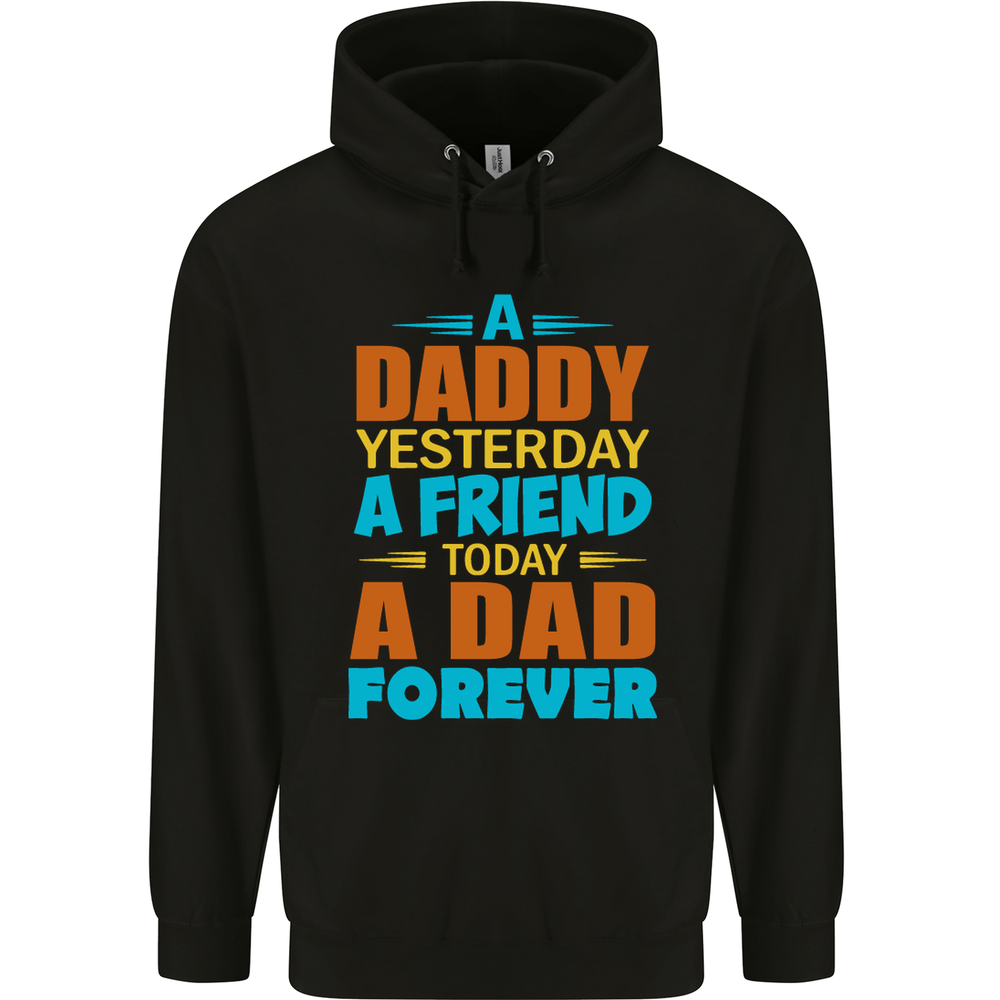 Daddy A Dad Forever Fathers Day Funny Mens 80% Cotton Hoodie