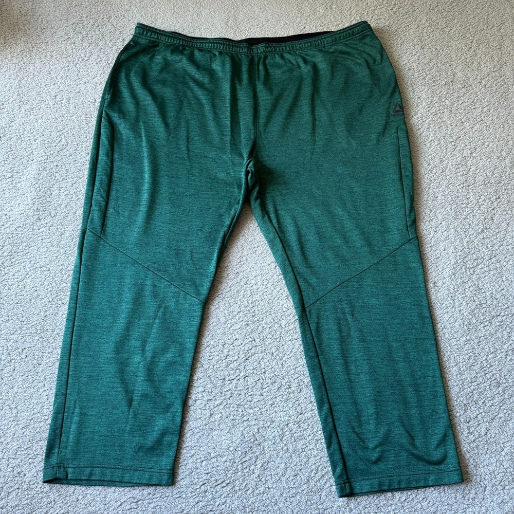Rebook Pants Mens 4XL Green Speedwick Jogger Sweat Athletic Lined Train Sports