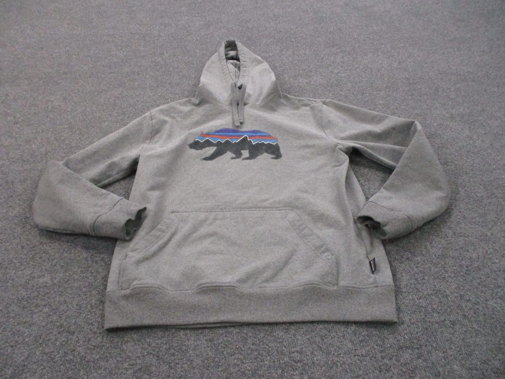 Patagonia Hoodie Sweatshirt Mens M Gray Pullover Outdoors Logo Uprisal Hoody