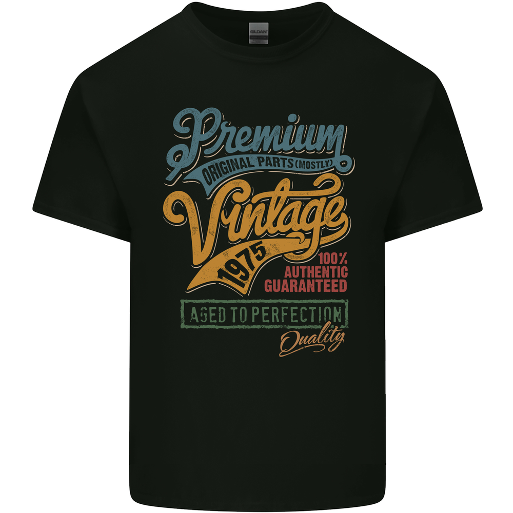 Aged to Perfection 48th Birthday 1975 Mens Cotton T-Shirt Tee Top
