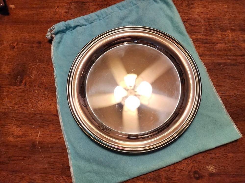 Tiffany and Co Silverplated 10 Inch Tray for The Mirage New Year's 1992 With Bag