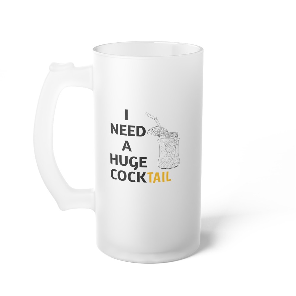 Huge Cocktail Frosted Glass Beer Mug for Chilled Drinks