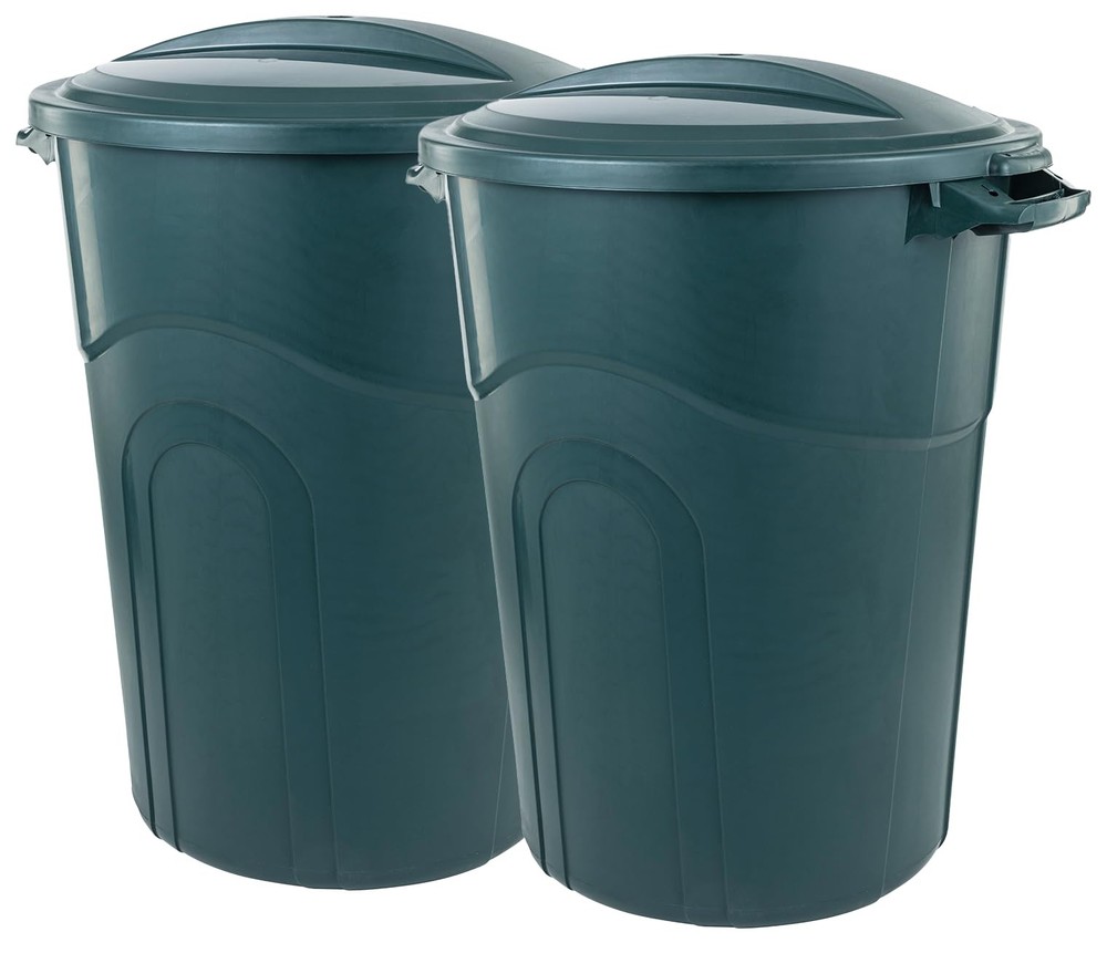 United Solution ECOSolution 20 Gallon Round Waste Container, ECO Green, Easy ...