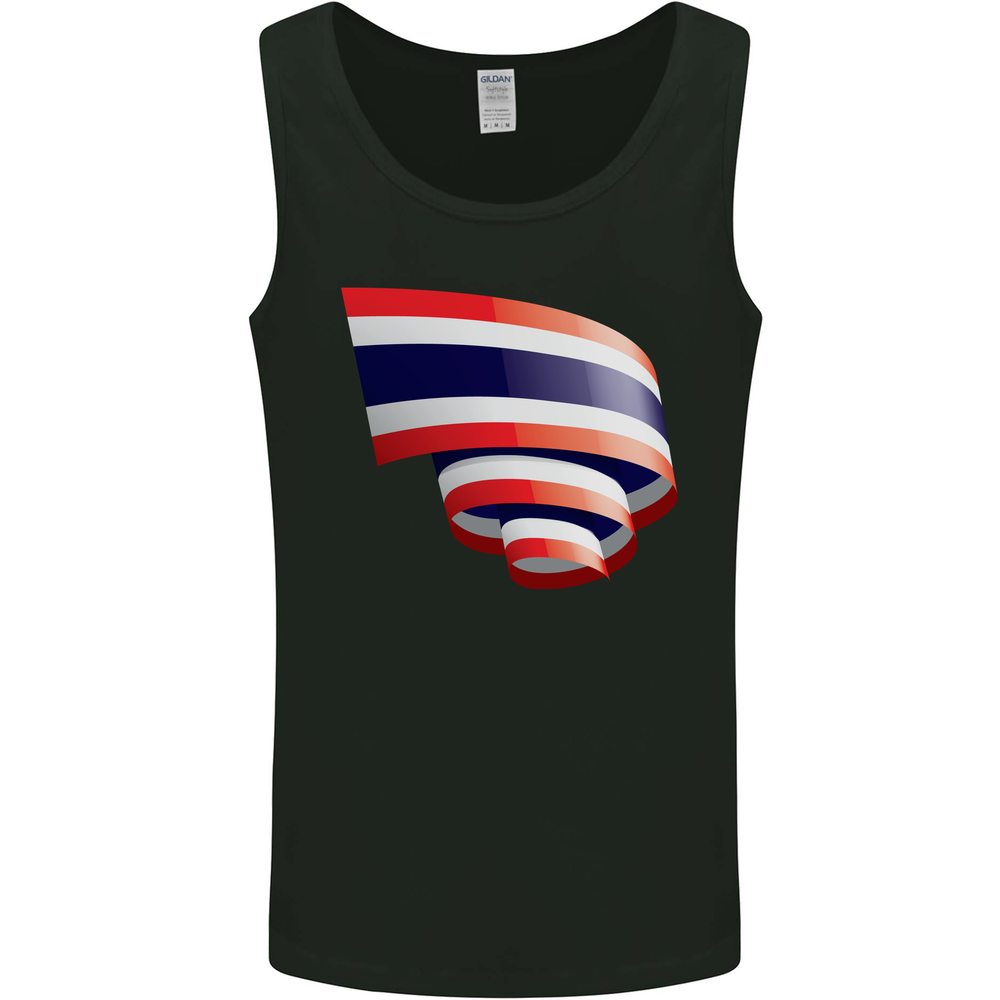 Curled Thailand Flag Thai Day Football Mens Vest Tank Top