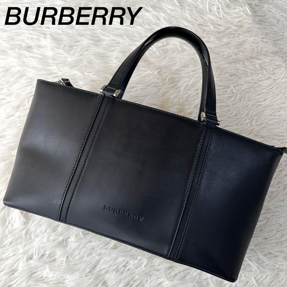 Burberry Lining Nova Check Leather Handbag