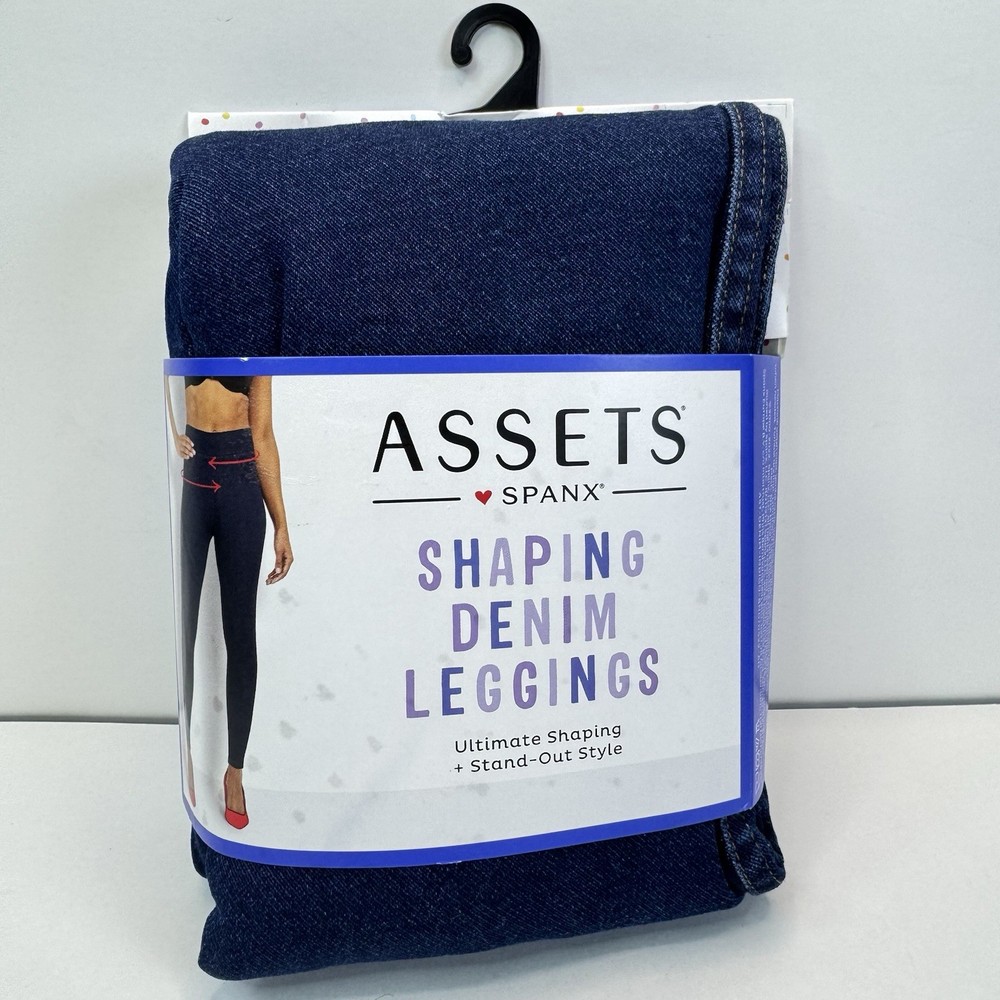 Spanx Shaping Denim Leggings Medium Wash XL New Assets Style