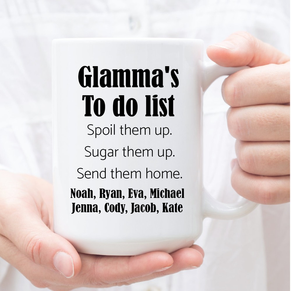 Funny Personalized Cup For Glamma Custom Coffee Mug For Glamma Christmas Gift