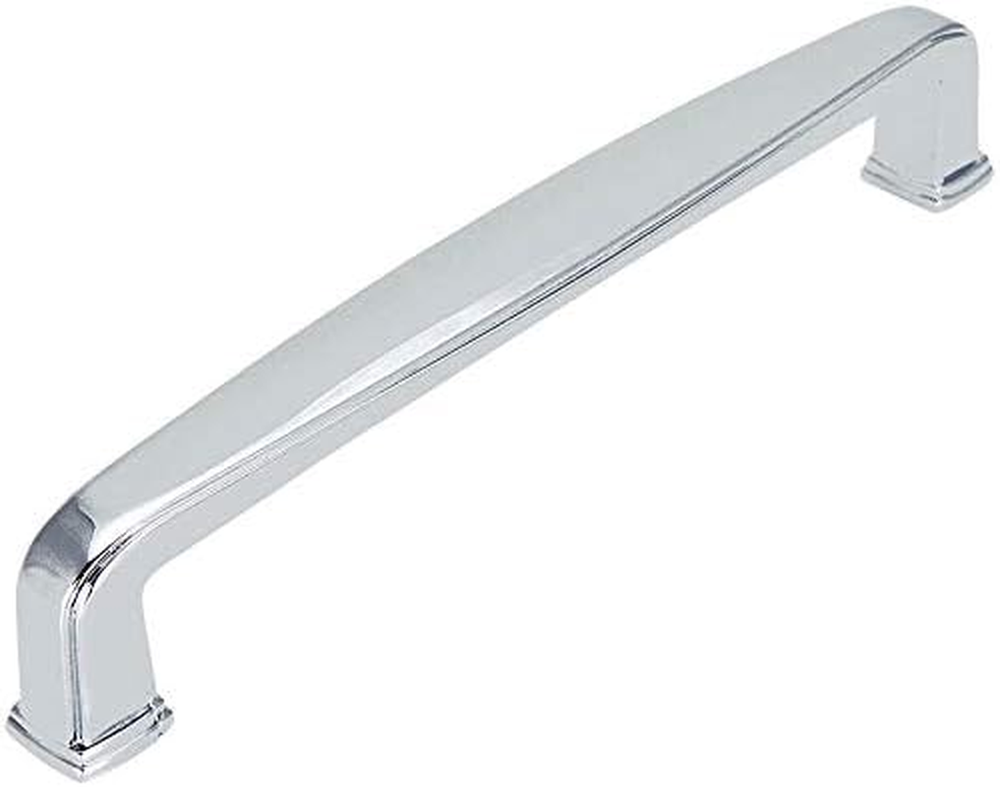 10 Pack -  4392-128CH Polished Chrome Modern Cabinet Hardware Handle Pull - 5