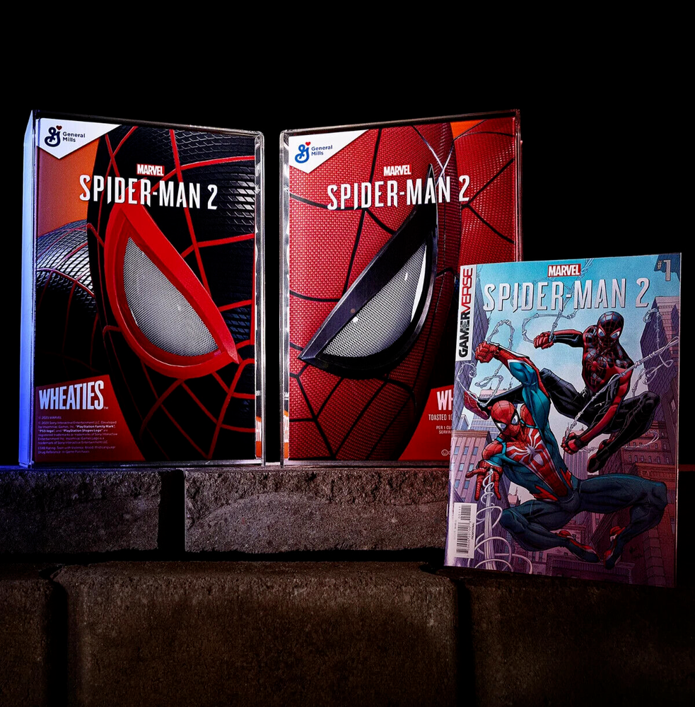 Wheaties Marvel Spider-Man 2 Box with Acrylic Case, Prequel Comic, PSN Voucher, Limited Edition 500-image