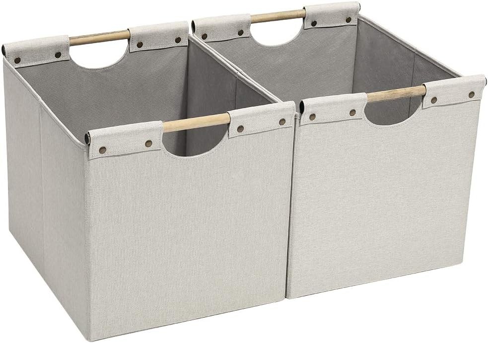 Large Collapsible Organizer, Linen Fabric, 2-Pc.