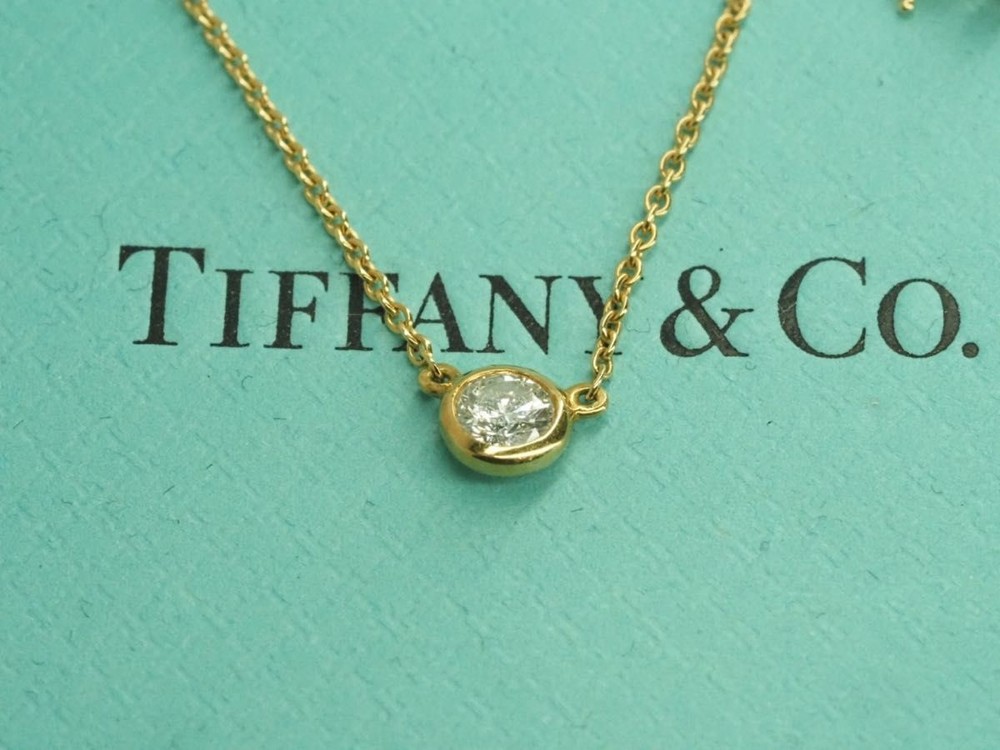 Tiffany Style 750Y Diamond 4.7mm Natural by the Yard Necklace