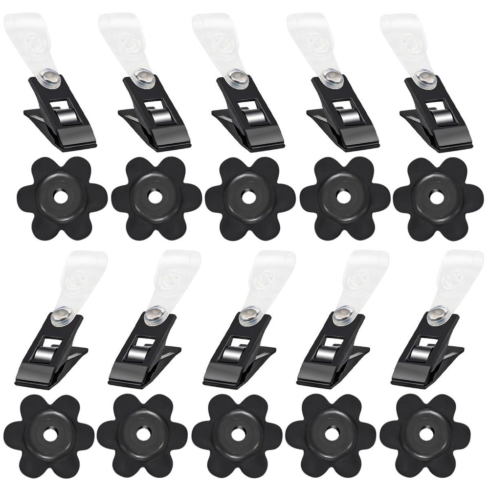 20Pcs Garden Flag Rubber Stoppers and Anti-Wind Garden Flag Clips Accessories...