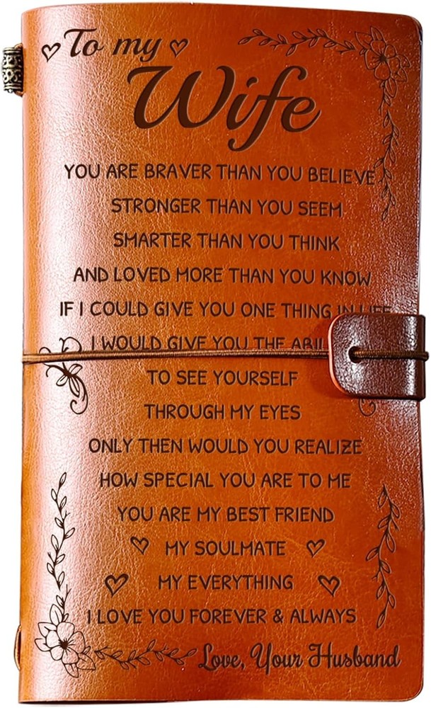 Valentines Day Gifts for Wife Birthday Gift Ideas Leather Journal, Gifts for Wif-image