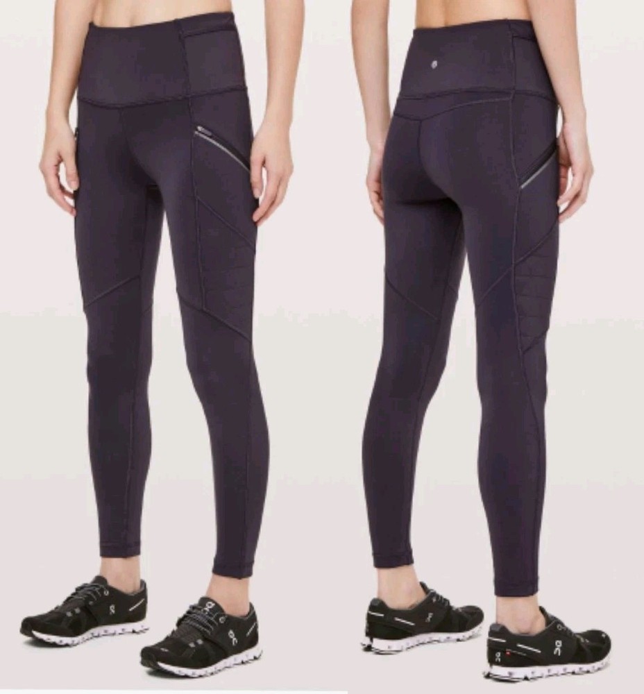 Lululemon Toasty Tech Fleece Tight II Cyber Outdoor Leggings! Size 2