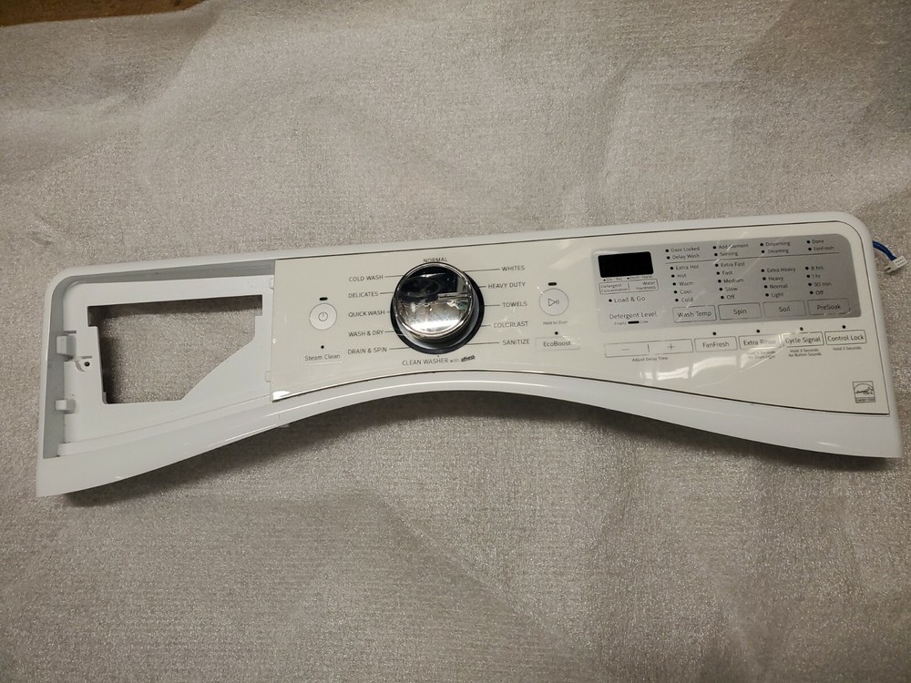 Used Whirlpool Washer Control Panel Assembly W10784649 W11218415 With Knob