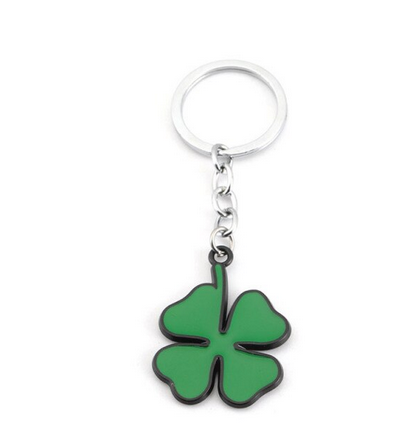 Green Black Clover Keychain Metal Keyring for Alfa Romeo Giulietta Giulia Mito
