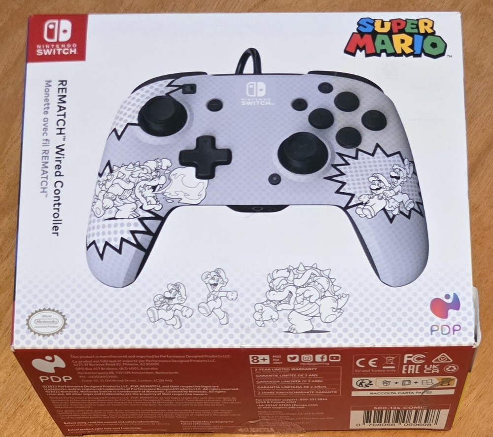 Nintendo Switch PDP Rematch Wired Controller - Switch Slight Damage To Box