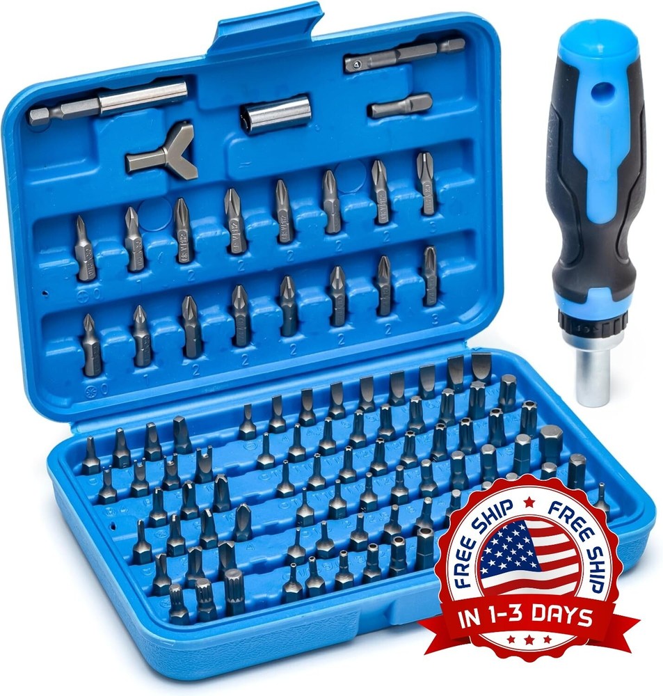 101-piece ratcheting screwdriver & security bit set