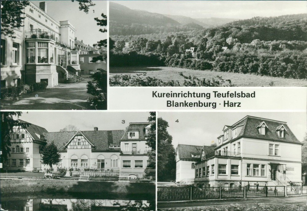 Postcard Devil's Bath Blankenburg Harz Saxony-Anhalt
