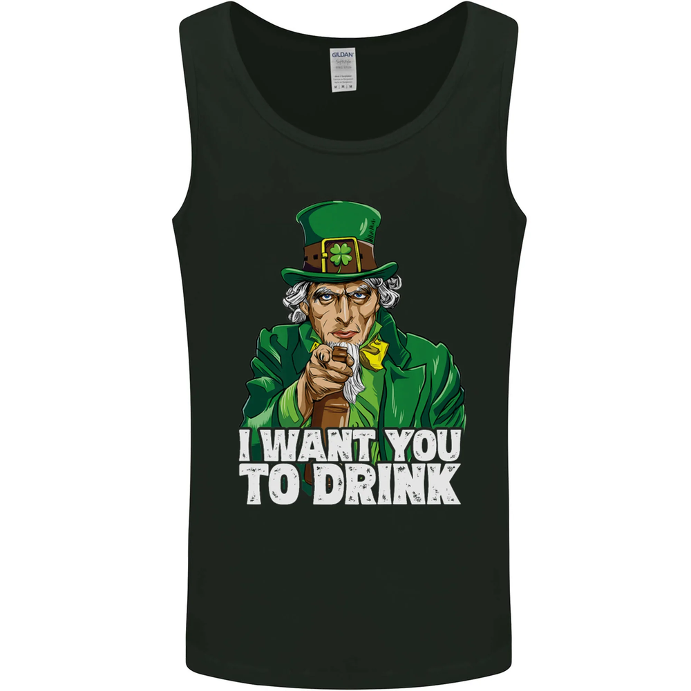 St Patricks Day Funny Drinking Alcohol Vest Tank Top for Men