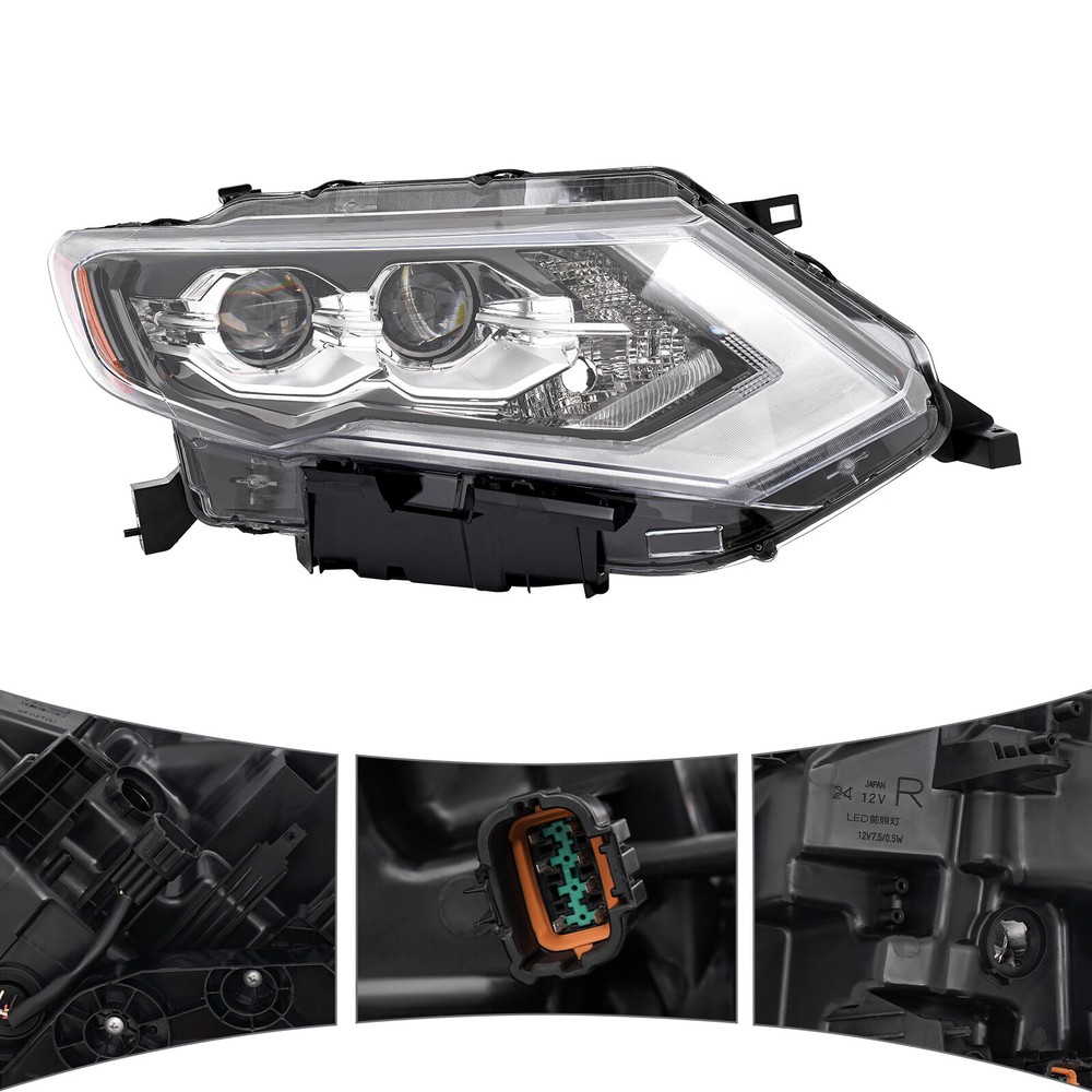 2017-2020 Nissan Rogue SL & Hybrid LED Right Passenger Headlight