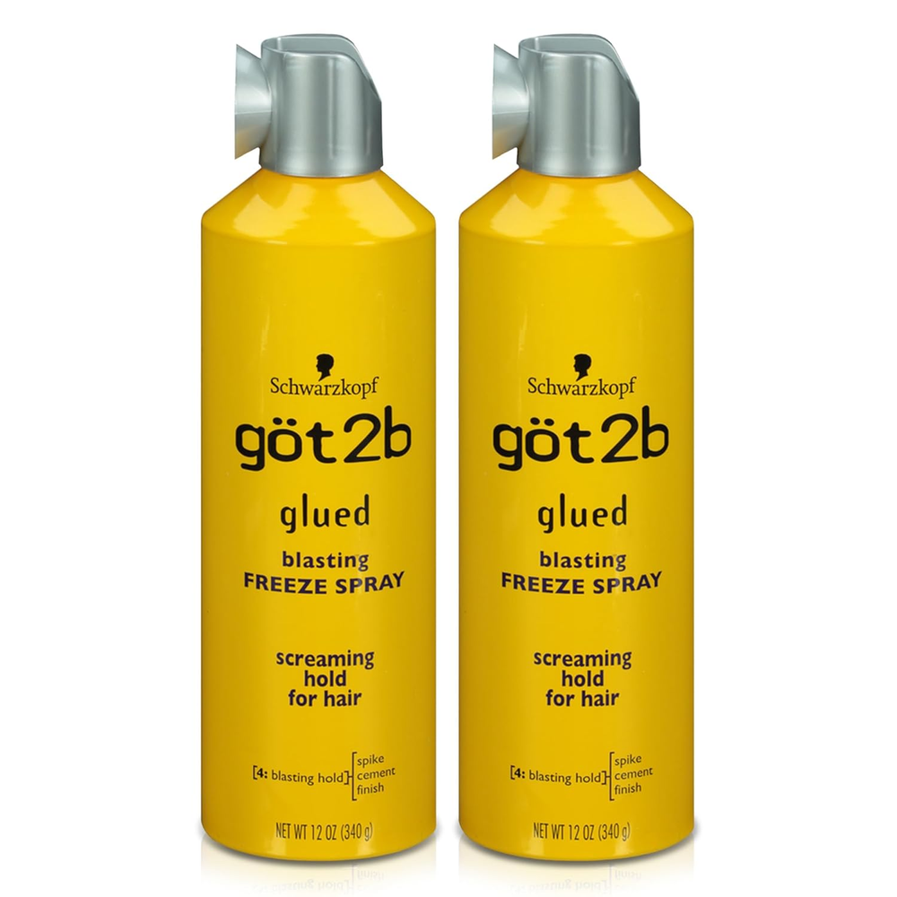 Glued Blasting Freeze Hairspray 12 Oz 2-Pack Strong Hold
