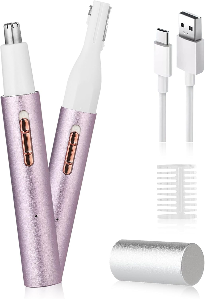 2025 Rechargeable Nose and Ear Hair Trimmer for Women Men – Painless Facial and