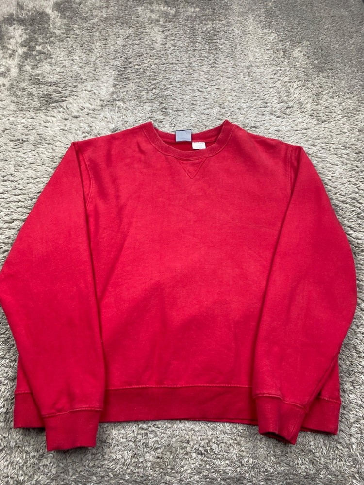 Vtg Logo Athletic x Reebok Sweatshirt Adult 2XL Blank Red Fleece Crewneck 90s