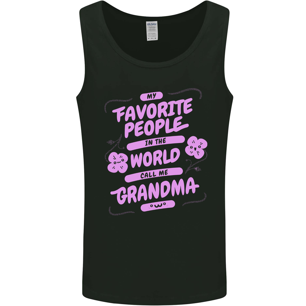 Funny Grandma Favourite People Grandparents Mens Vest Tank Top