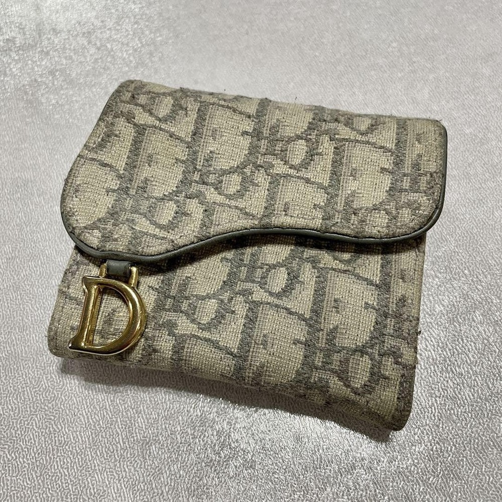 Christian Dior Trotter Oblique Saddle Trifold Wallet Pre-Owned