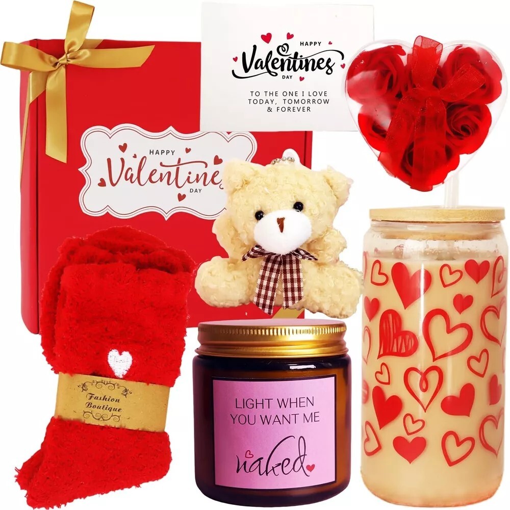 Romantic Valentines Day Gifts for Her – Thoughtful Gift Basket-image
